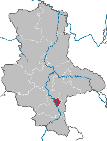 Lage von Halle in Sachsen-Anhalt
