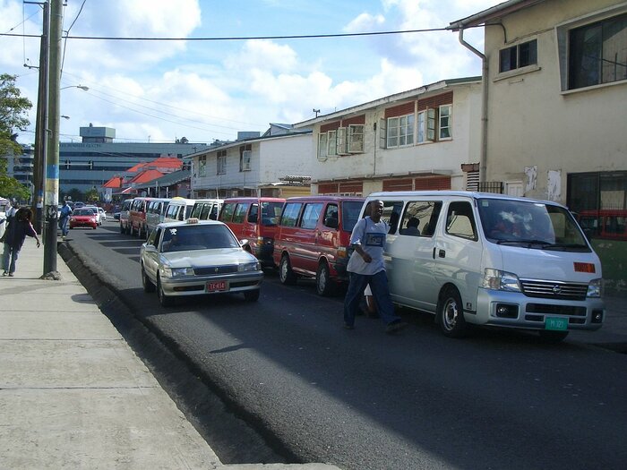 Straße in Castries, St. Lucia