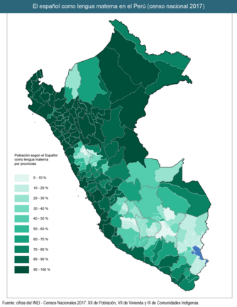 Sprachkarte Peru