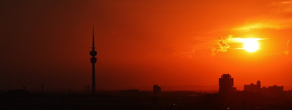 Sonnenuntergang München