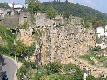 Bockfelsen mit Burg in Luxemburg