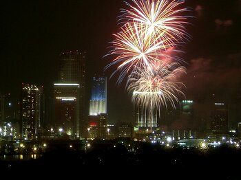 Feuerwerk zum amerikanischen Unabhängigkeitstag