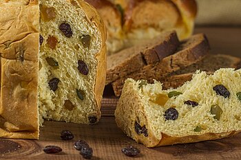 Panettone zu Weihnachten in Italien