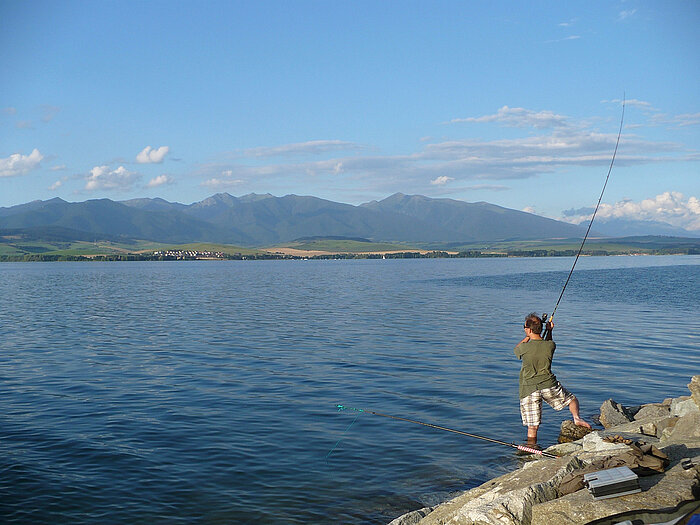 Angler am Liptauer Stausee