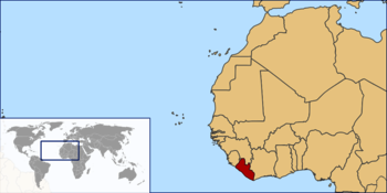 Liberia Lage Karte