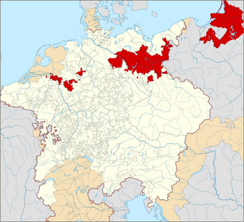 Karte Brandenburg-Preußen 1618