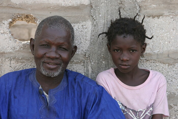 Vater und Tochter aus Mauretanien