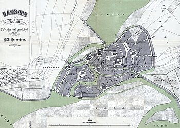 Historische Karte Hamburg 1320