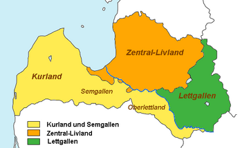 Historische Regionen Lettlands