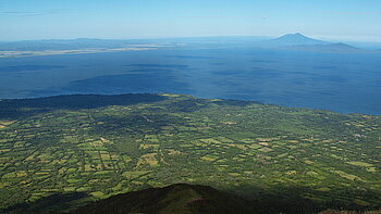 Nicaragua-See vom Vulkan Concepción aus