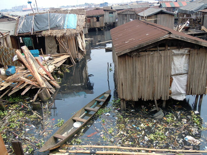 Haus im Elendsviertel Makoko