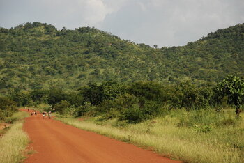 Atakora-Berge nah zur Grenze nach Togo