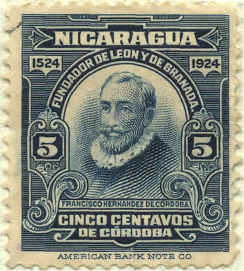 Francisco Hernández de Córdoba auf einer Briefmarke