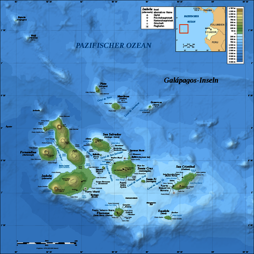 Galapagos Inseln Karte