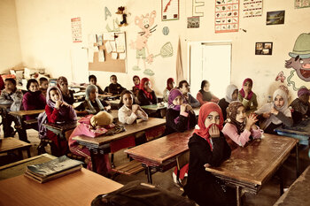 Unterricht in einer Schulklasse in Marokko