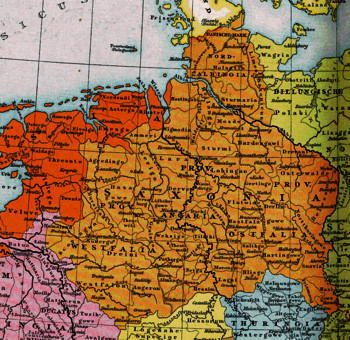 Karte Herzogtum Sachsen