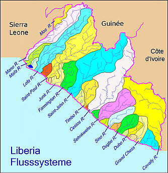 Karted er Flüsse in Liberia