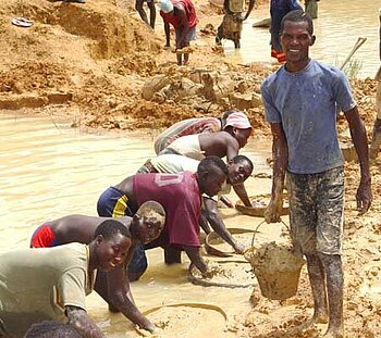 Diamantmine in Sierra Leone