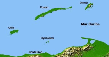 Karte Islas de la Bahia