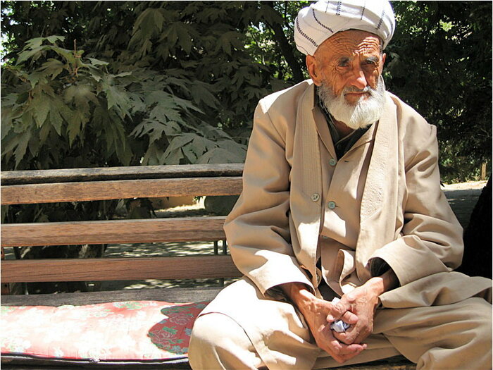 Älterer Mann aus Usbekistan