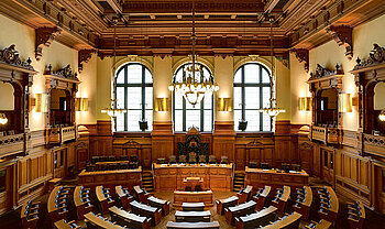 Plenarsaal der Hamburgischen Bürgerschaft