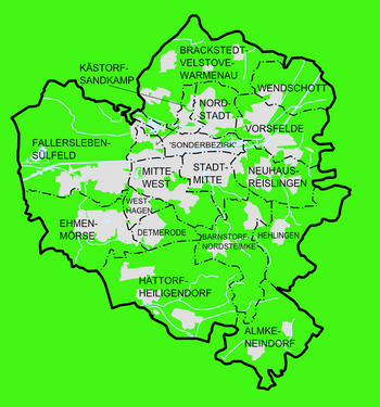 Wolfsburg Gliederung Wolfsburg Ortschaften
