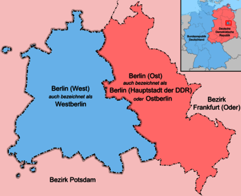 West-Berlin und Ost-Berlin Karte