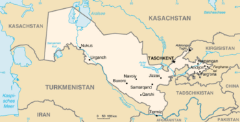 Usbekistan Karte