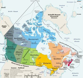 Heutige Provinzen von Kanada
