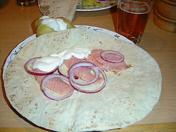 Lefse mit Rakfisk