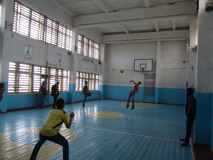 Sporthalle einer Schule in Kirgisistan