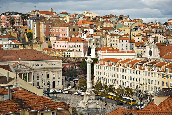Rossio Lissabon Platz in Lissabon: Rossio