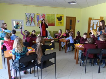 Klassenzimmer in der Ukraine