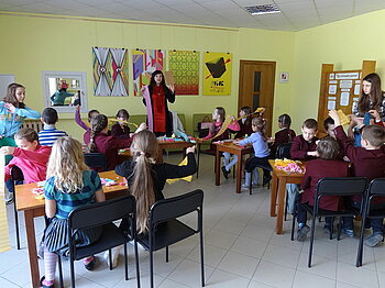 Klassenzimmer in der Ukraine