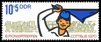Briefmarke zum Pioniertreffen in der DDR 1970
