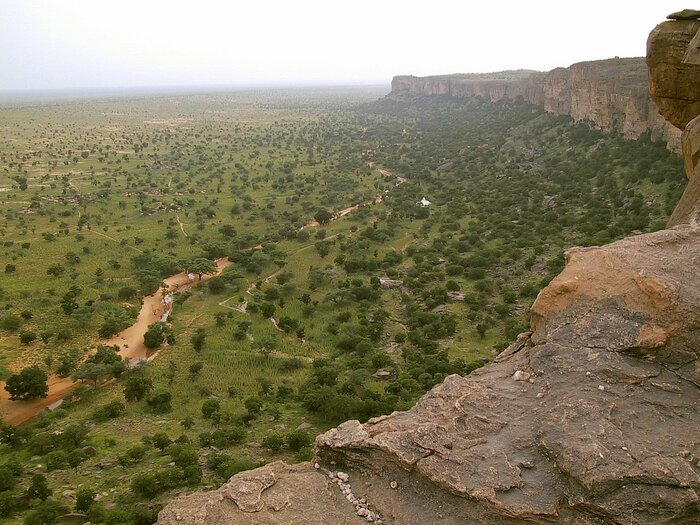 Blick vom Felsen von Bandiagara nach Süden