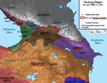 Karte Kaukasus 300 n. Chr.