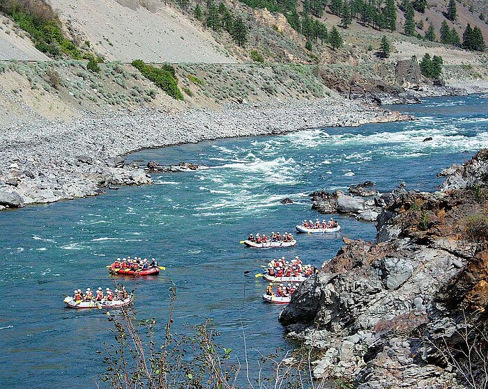 Rafting auf dem Fraser-River