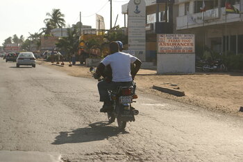 Motorrad in Lomé