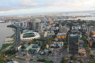 Plateau in Abidjan mit Stadion Stadion in Abidjan