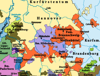 Karte Fürstbistum Hildesheim