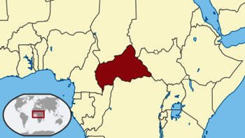Lage der Zentralafrikanischen Republik