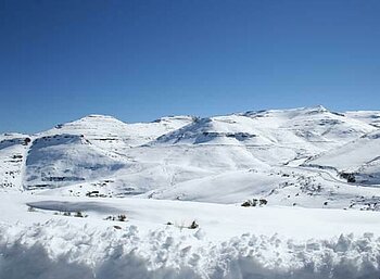 Schnee, Berge, Lesotho