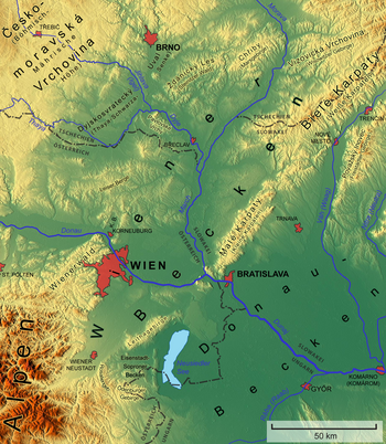 Wiener Becken Karte
