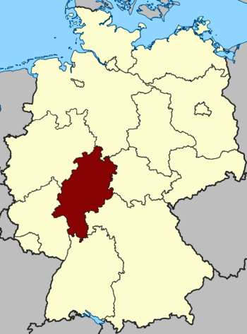 Lage, Hessen, Karte