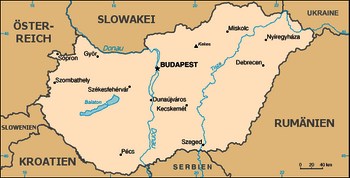 Ungarn Karte