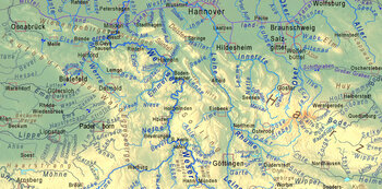 Weser Verlauf Nordrhein-Westfalen