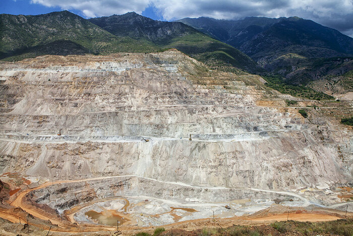 Kupferabbau in der Agarak-Mine