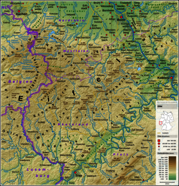 Karte der Eifel