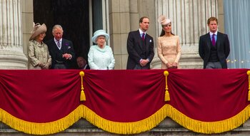Königliche Familie auf dem Balkon von Buckingham Palace